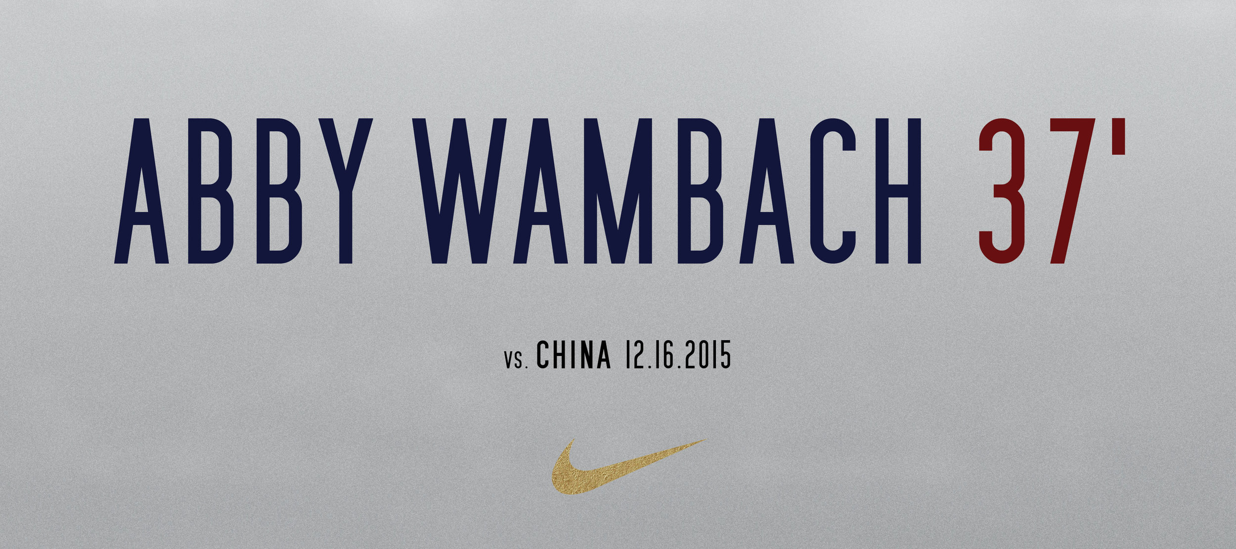 Nike - Abby Wambach 184 in 90' campaign visual