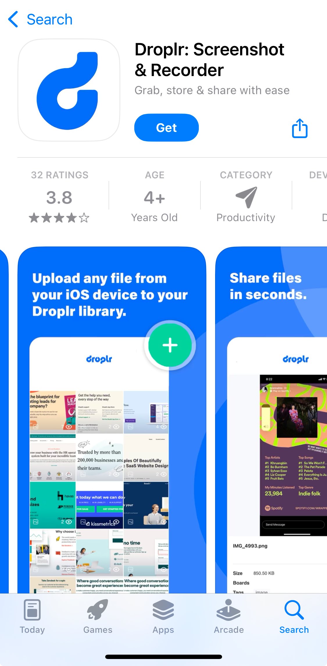 DROPLR branding visual