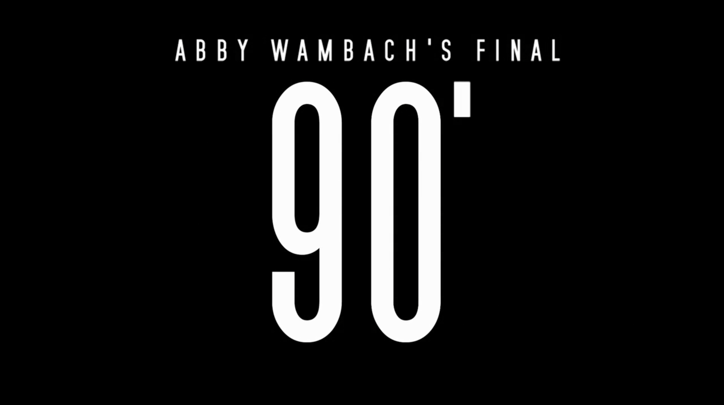 Nike - Abby Wambach 184 in 90' campaign visual