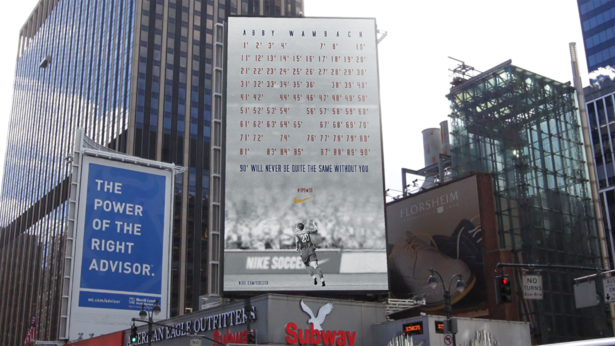 Nike - Abby Wambach 184 in 90' campaign visual